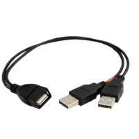 USB 2,0 линия передачи данных Y-образный USB одна точка две линии USB2.0 AF/2 * AM USB одна женская раздельная штыревая две линии