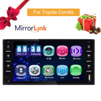 Автомобильный аудио MP5 DVD-плеер для Toyota Corolla 2 Din сенсорный экран Мультимедиа Android/IOS MirrorLink Bluetooth 7-дюймовый универсальный FM AM