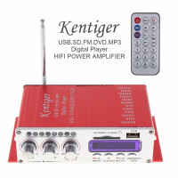 Kentiger HY-502 5A 2-канальный Hi-Fi цифровой автомобильный стерео аудио усилитель Авто Аудио FM радио плеер Поддержка SD USB MP3 DVD вход