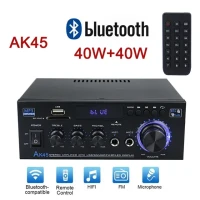 Домашние Цифровые усилители Аудио Бас аудио мощность bluetooth усилитель Hifi FM Авто музыка сабвуфер колонки USB SD Mic вход AK55