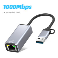 Портативный проводной сетевой разъем с двумя интерфейсами USB 3,0 100 Мбит/с Тип C к RJ45 Lan для Macbook ноутбука планшета