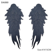 Кружевные аксессуары zsbszc 41x15 см с вышитыми крыльями и рисунком «сделай сам», шитье на плечах и спине, детское украшение DA880