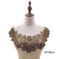 Кружевной вырез воротник ткань Вышивка Сделай Сам шитье украшение Женская одежда Аксессуары переводки Скрапбукинг нашивка