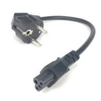 CEE7/7 IEC C5 Мощность шнуры, 10A/16A, 250V, H05VV-F 0,75 мм кабель, короткий силовой провод Schuko to C5 Мощность шнур, 1ft/30 см