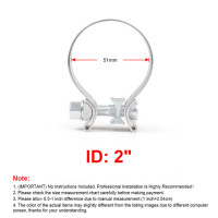 Зажим Accuseal 2,0 дюйма 2,25 дюйма 2,5 дюйма 2,75 дюйма 3,0 дюйма 304 дюйма из нержавеющей стали, стыковое соединение, узкая полоса, зажим для уплотнения выхлопных газов, выхлопная втулка