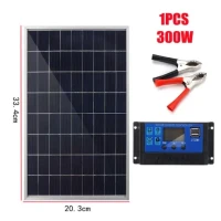 Портативный комплект солнечных панелей 300-600 Вт, полная поликристаллическая солнечная батарея 12 В с питанием от USB, уличный перезаряжаемый солнечный генератор для оптовой продажи