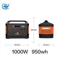 Портативная электростанция, 220 В, 1000 Вт, солнечный генератор, батарея LiFePO4, чистый синусоидальный сигнал, розетка переменного тока, источник питания, уличный аварийный источник питания