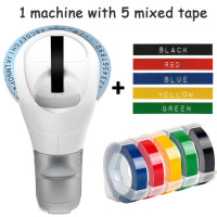 Ручной принтер для этикеток Vixic OmegaS, устройство для 3D тиснения этикеток, самоклеящиеся наклейки для этикеток, совместимые с Dymo, 9 мм, ленты для этикеток