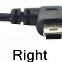 Кабель USB 2.0/Mini USB, для синхронизации данных, штекер-штекер, под углом 90&nbsp;градусов, для зарядки камеры, MP3-, MP4-плеера