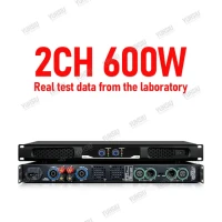 Профессиональный цифровой усилитель высокой мощности 1U, 600 Вт, 2/4 канала, аудио для дискотек, уличных концертов, сабвуферов, колонок для сцены, DJ KTV