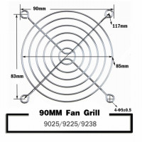 2 шт., Металлические накладки на вентиляторы для компьютера, 30/40/50/60/70/80/90/120/135/140/170/200 мм