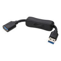 USB-кабель-удлинитель для синхронизации данных USB 2,0/3,0 с выключателем