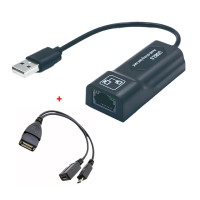 Переходник с USB 2,0 на RJ45, микро USB OTG кабель, разъем Ethernet LAN, прочный адаптер для FIRE TV 3, для STICK GEN 2