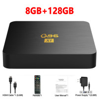 ТВ-приставка Q96 X1 Smart TV Box Android 12 Allwinner H3 Quad Core 2,4G WIFI 8K телеприставка 8 ГБ + 128 ГБ медиаплеер H.265 2023 IP TV
