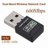 PzzPss 600 Мбит/с USB WiFi Bluetooth адаптер двухдиапазонный 2,4 ГГц 8 ГГц Беспроводной внешний приемник WiFi ключ для ПК ноутбука настольного компьютера