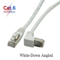 Кабель Ethernet Cat6, белый, 10 м, 5 м, 1 м, сетевой шнур RJ45, соединительный, под прямым углом 90 градусов, короткий кабель Cat6a Lan для ноутбука, маршрутизатора, ТВ-приставки