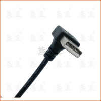 Прямой угол 90 градусов USB2.0 Мужской и Женский удлинитель мини USB 2,0 кабель 25 см с отверстием для крепления на панель
