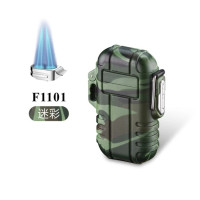 zewnętrzna wodoodporna zapalniczka ze smyczą przenośna zapalniczka odrzutowa z niebieskim płomieniem butanowa turbo zapalniczka do cygar Camping brodzenie gadżety męskie