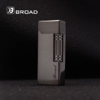 Широкая кремневая газовая зажигалка Бутановая боковая скользящая шлифовальная круглая зажигалка аксессуары для сигарет зажигалки для сигар гаджеты для мужчин