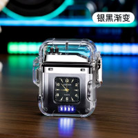 Новинка 2023, водонепроницаемая Зажигалка для часов, ветрозащитная плазменная зажигалка с USB, уличная портативная Зажигалка для сигарет, мужские часы в подарок