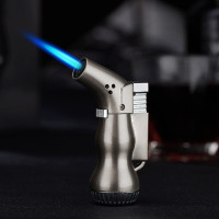 Металлическая турбо-Бутановая газовая зажигалка, Регулируемый пистолет-распылитель с голубым пламенем для кухни, барбекю, выпечки, приготовления пищи, сварочный пистолет, инструмент зажигания