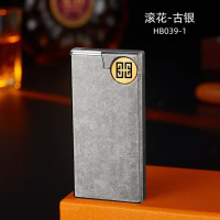 2023 металлическая тонкая надувная зажигалка, обновленная версия, зеркальная Бутановая газовая зажигалка с открытым пламенем, гаджет для курения для мужчин