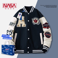 NASA聯名棒球服男女春秋季寬鬆休閒美式情侶裝潮牌刺繡夾克外套