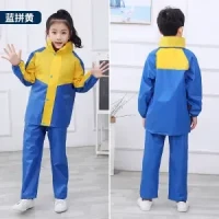 Дождевик Детский водонепроницаемый, утепленный школьный комплект из ткани Оксфорд, с разрезом, на все тело, для мальчиков и девочек