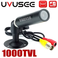 Uvusee CCTV 1/3 CCD 1000TVL 3,6 мм HD мини цилиндрическая камера видеонаблюдения с кронштейном