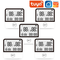 Датчик температуры и влажности Tuya Wi-Fi, комнатный гигрометр, термометр с ЖК-дисплеем, поддержка Alexa Google Assistant