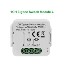 Умный модуль переключателя ZigBee Tuya, не требует нейтрального провода, 10 А, выключатель светильник «сделай сам» для умного дома, работает с Alexa Google Home