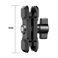 Двойной кронштейн из алюминиевого сплава 25 мм/1 дюйм держатель с шаровой головкой Крепление зажим для GoPro велосипеда мотоцикла камеры удлинитель