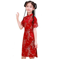 Детское платье Hanfu, элегантное платье принцессы, летние платья, китайские платья-ципамы для девочек, традиционное китайское платье, платье для малышей