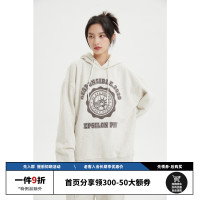 【潮WOO專屬】RPB BRAND 美式復古發泡印花厚棉T情侶連帽加絨帽衫