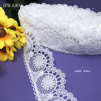 1 ярд кружевная ткань хорошего качества молочный шелк Водорастворимая лента с вышивкой Женская юбка швейная отделка Свадебная Декорация