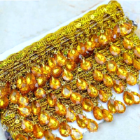 1 ярд шпуля бахрома Кружева стразы плетеные ленты Швейные аксессуары для одежды