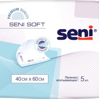 Пеленки впитывающие одноразовые урологические Seni Soft 40 x 60 см, 5 шт.