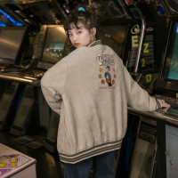 爾給冬季厚外套棒球服女秋冬加絨加厚寬鬆韓版學生百搭2023年新款