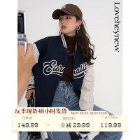 【反季8折】美式復古棒球服女春秋季新款學院風休閒百搭夾克外套