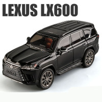 1:24 LX600 SUV роскошная модель автомобиля из сплава, литой металлический игрушечный внедорожник, модель автомобиля, имитация звука и фоторяда, детская игрушка в подарок