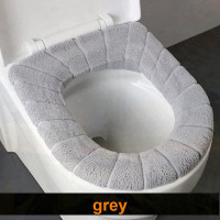 Многоразовая зимняя подушка для унитаза, искусственная Обложка, утолщенная плюшевая подушка для унитаза круглого типа, теплая подушка для унитаза, универсальный унитаз