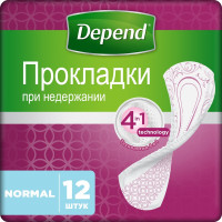 Прокладки урологические Depend Normal, 12 шт