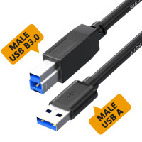 Кабель для принтера USB Type A к USB 3,0 тип B высокоскоростной квадратный порт для передачи данных компьютерное соединение 1 м 2 м 3 м