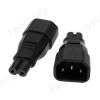 Адаптер IEC 320 C14-C7, 1 шт., адаптер переменного тока IEC C7-C14, 3-контактный разъем C14 «папа»-«мама» C7