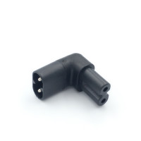 Адаптер питания переменного тока IEC320 C7-C8 с углом вверх и вниз 90 градусов, 1 шт.