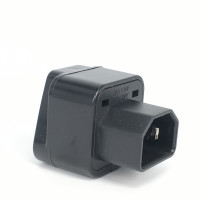 1 шт., адаптер питания IEC 320 C14 Male-C13 Female 10A