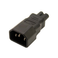 Адаптер питания IEC 320 C14-IEC C7 под прямым углом, штекер IEC на гнездо 8, компьютерный адаптер преобразования питания сервера
