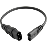 Штекер IEC 60320 C8 к гнезду C7 штекер-гнездо удлинитель Главный кабель адаптера питания 25 м белый цвет