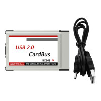 Новый Ноутбук PCMCIA к USB 2,0 CardBus конвертер 2 портами плата PCI Express адаптер для карт