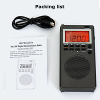 Мини карманный fm-радио Портативный 9K/10K радио приемник встроенный динамик подсветка HD дисплей экран Будильник Таймер сна